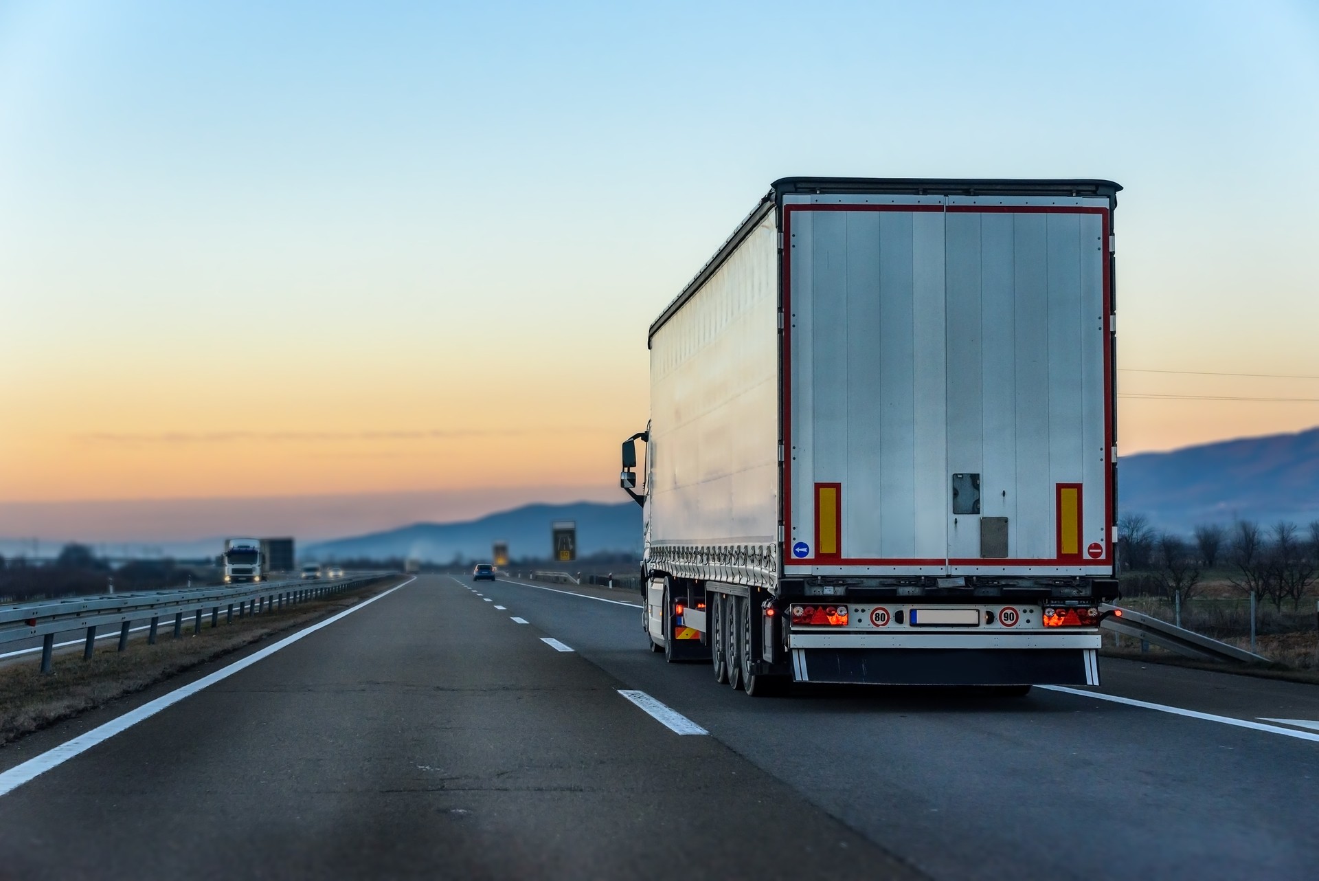 Transportation Truck on road