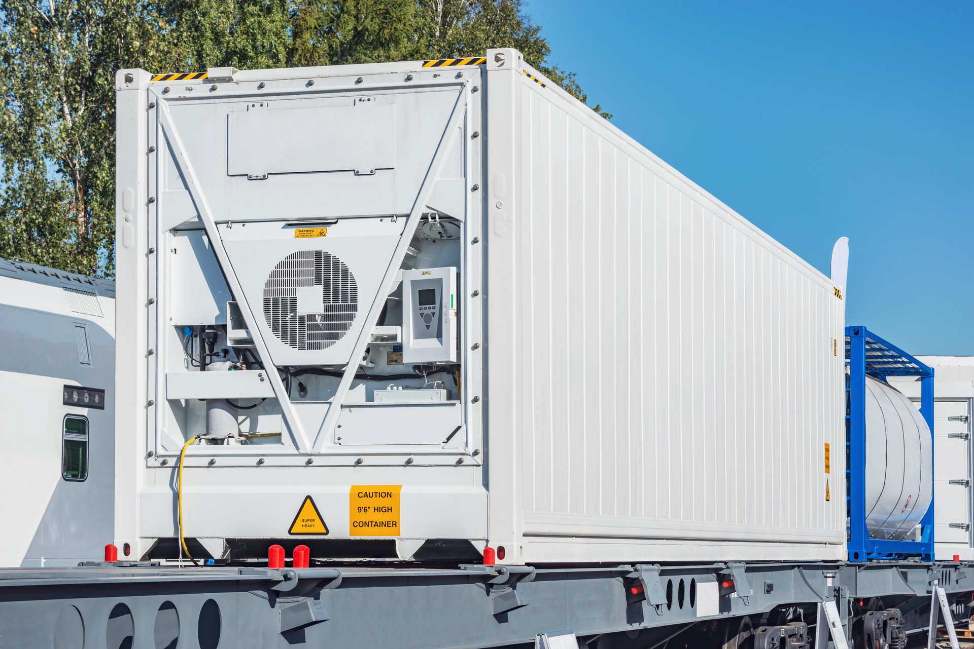 Refrigerated container 20-foot-long.